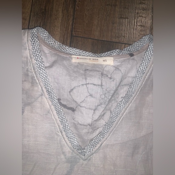 Shades of India cinnamon gauze floral top blouse embroidered spring boho classic - Picture 4 of 8